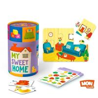 Игровой набор "Мой дом": пазлы и карточки с заданиями, тубус