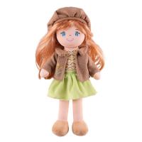 Мягкая игрушка Maxitoys,  Кукла Анет с Русыми Волосами в Платье и Шубке, 35 см