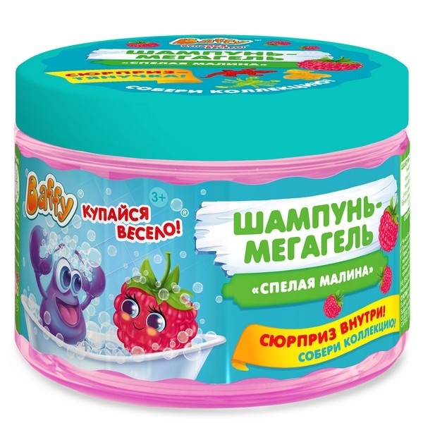 Шампунь-мегагель детский серии "С сюрпризом" ТМ "Baffy"