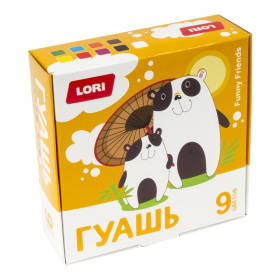 Гуашь FUNNY FRIENDS, 9 цветов