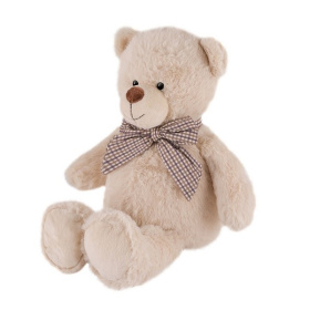 Мягкая Игрушка Maxitoys Luxury, Белый Мишка Эрни с Бантом, 25 см