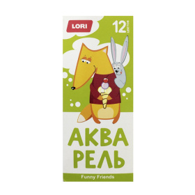 Акварель FUNNY FRIENDS, 12 цветов