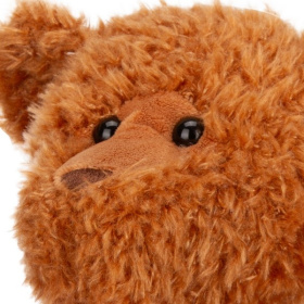 Мишка коричневый с сердцем, 19 см