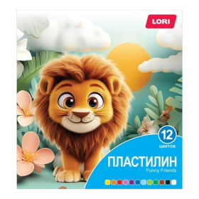 Пластилин FUNNY FRIENDS 12 цв, 15 гр, пенал