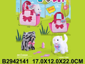 Кошечка с аксессуарами, ходит, мяукает, размер игрушки:13,5*19*10,5 см, в ассортименте