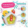 Центр игровой развивающий Elefantino 6в1, подвижные детали, часы-трещотка