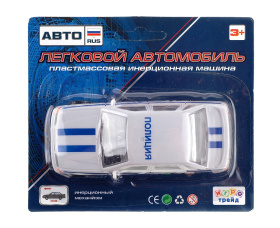Машинка инерц. "Полиция"АВТОRus" размер машинки: 10,8*4,6*3 см. на блист. 14*12*5 см.