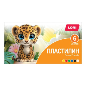 Пластилин FUNNY FRIENDS 6 цв, 15 гр, пенал