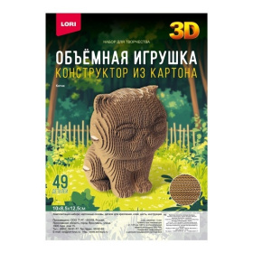 Конструктор из картона. Объёмная игрушка "Котик"