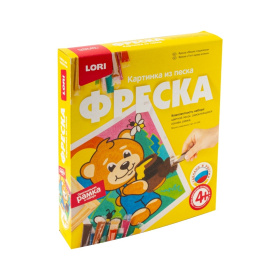 Фреска. Картина из песка "Мишка сладкоежка"