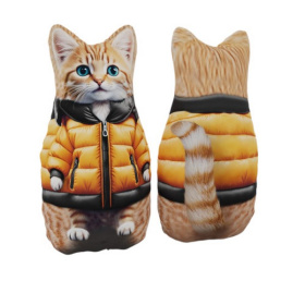 Игрушка антистресс Кот в желтой курточке 30 см