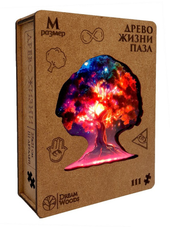 Пазл деревянный фигурный "Древо жизни" M