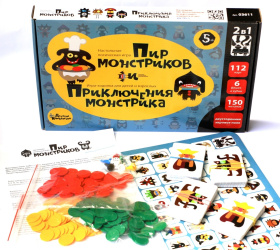 Игра настольная 2 в 1 "Пир монстриков. Приключения монстрика"
