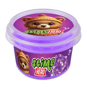 Игрушка для детей старше 3-х лет модели «Slime» -ТМ SLIME, Slime HERO Мишка фиолетовый, в банке