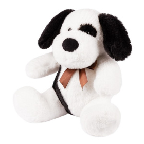 Игрушка Мягконабивная Maxitoys, Собачка Чёрно-Белая с Бантиком, 23 см