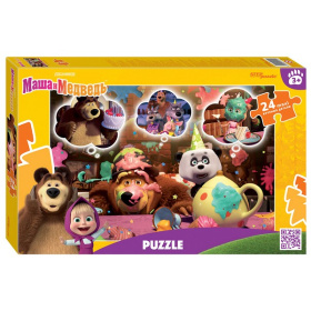 Мозаика "puzzle" maxi 24 "Маша и Медведь"