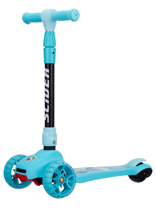 Самокат трехколесный со светящимися колесами