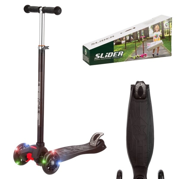 Самокат четырехколесный, колеса PU со светом