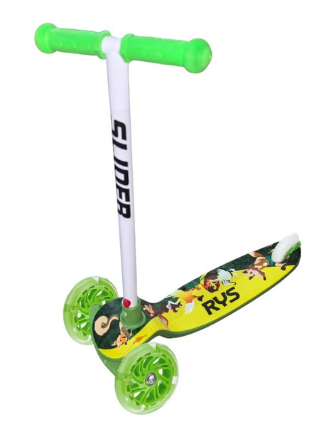 Самокат трехколесный Slider, колеса светящиеся