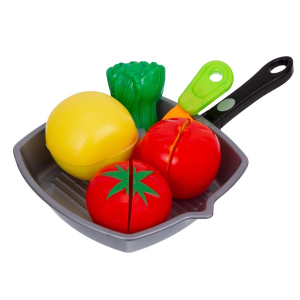 Набор «Учимся готовить» сковородка, продукты для резки на липучках, нож