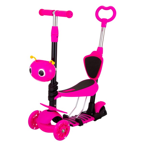 Самокат трехколесный с ручкой управления