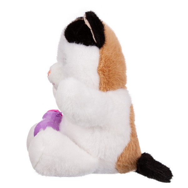 Игрушка мягкая Girl's Club "Котик", функциональная: закрывает глазки, мелодии, звуки, повторюшка