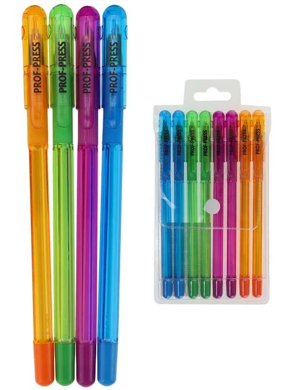 Набор ручек шариковых CRYSTAL COLORS, синие,d=0,7