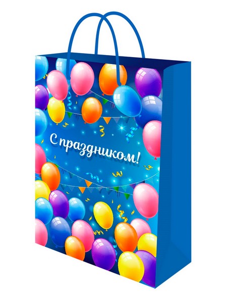 Optima Пакет подарочный с глянц.лам. 14x20x6,5см(МS)Воздушное поздравление,128г(собс.разр.)