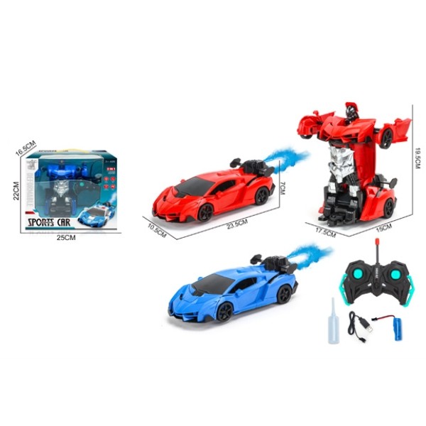 Робот-трансформер на пульте радиоуправления, с паром, в ассортименте