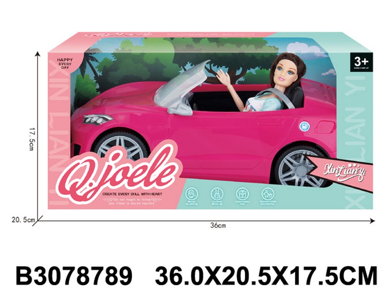 Набор игровой "Кукла с машинкой"