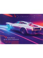 Альбом для рисования А4 20л. Спорткар на дороге., 28,9*20,4*0,3 см