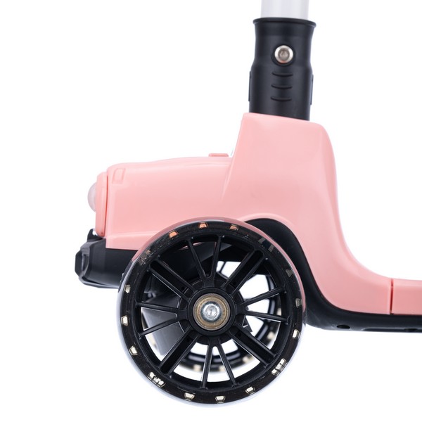 Самокат трехколесный Slider, колеса светящиеся, руль складной