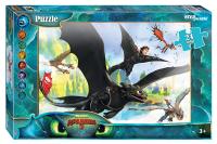 Мозаика "puzzle" maxi 24 "Драконы - 3" (DreamWorks)