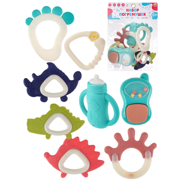 Погремушка "Веселые звуки"0+(8 шт, в пакете) Погремушка "Веселые звуки"0+(8 шт, в пакете)