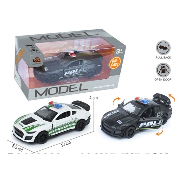 Машинка "Полиция" металлическая, в асортименте