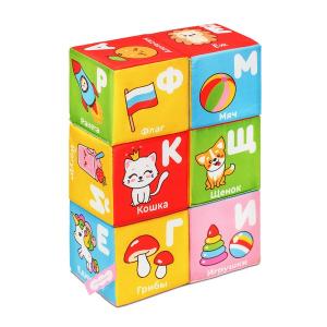 Игрушка "Мякиши" кубики "Алфавит в картинках"