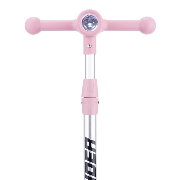 Самокат трехколесный Slider, светящиеся колёса и платформа, руль складной с фонариком