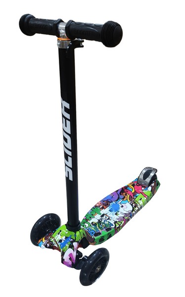 Самокат четырехколесный Slider, колеса светящиеся (диаметр 118/76 мм)