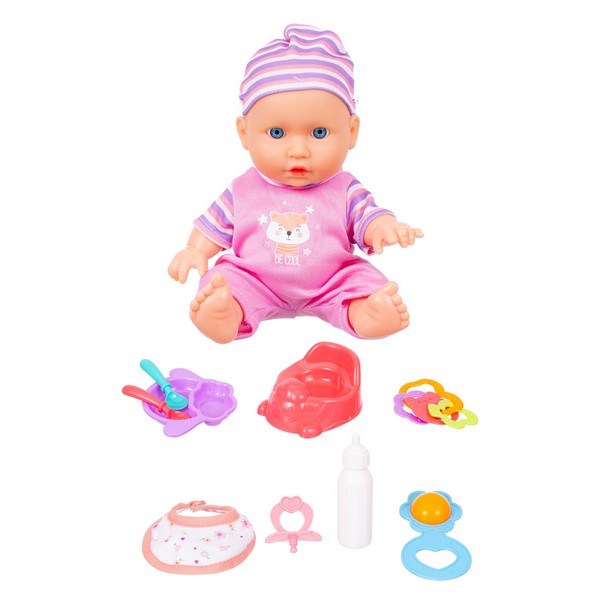 Набор Girl's Club "Маленькая мама", в комплекте: пупс 22 см, аксессуары