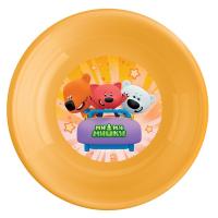 Тарелка глубокая детская с декором "Ми-Ми-Мишки", цвет: оранжевый
