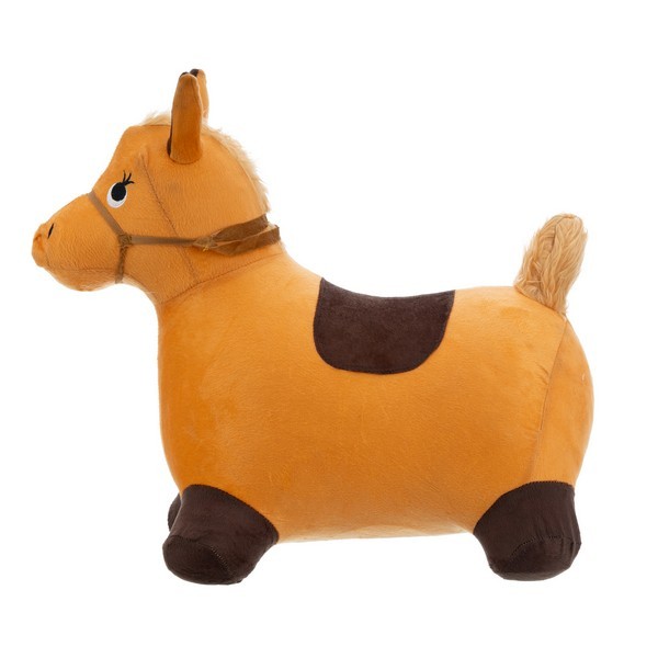 Животное-прыгун лошадка в тканевой накидке, 3 цвета