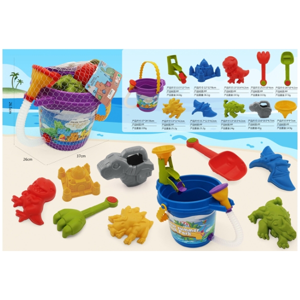 Набор "Песочный" 11 предметов: ведёрко, лейка, формочки, совок, грабли Набор "Песочный" 11 предметов: ведёрко, лейка, формочки, совок, грабли