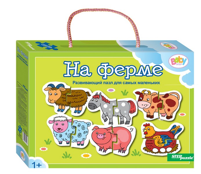 Напольный пазл-мозаика "На ферме" (Baby Step) (малые)