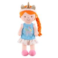 Мягкая игрушка Maxitoys,  Кукла Хлоя с Рыжей Косичкой в Голубом Платье, 30 см