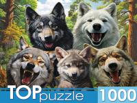 Пазл "Селфи волков" TOPpuzzle 1000 элементов