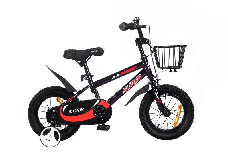 Велосипед двухколесный "Slider Star 14"  с дополнительными колесами