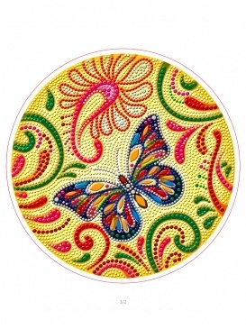 Алмазная мозаика 15 цв. "Яркая бабочка"
