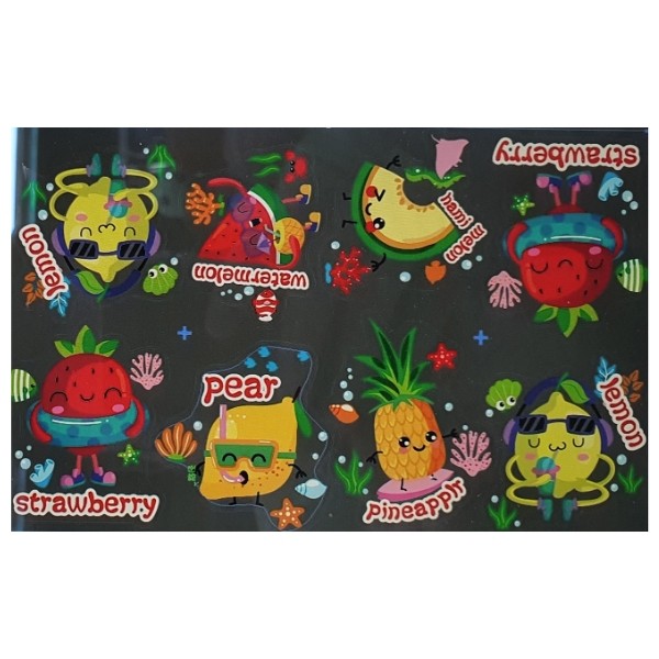 Мяч гимнастический с рожками, 55см, "Фрукты" микс цвета