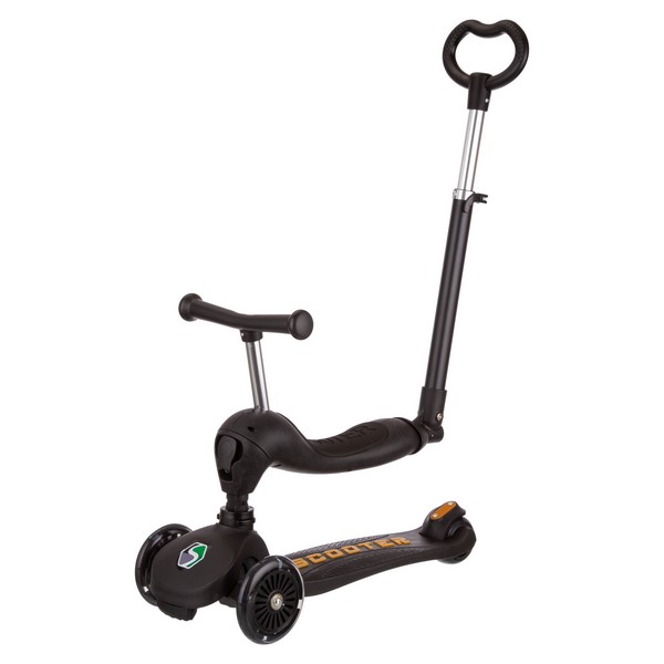 Самокат трансформер трехколесный с ручкой управления