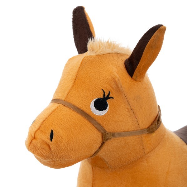 Животное-прыгун лошадка в тканевой накидке, 3 цвета